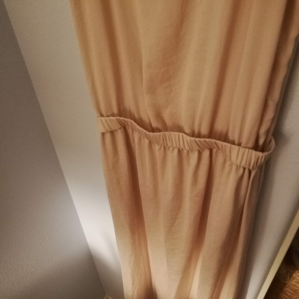 Zara Beige Silky Long maxi dress